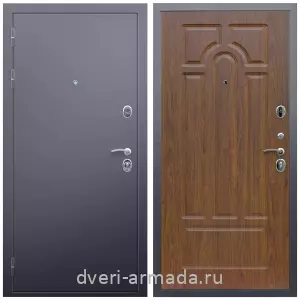 Входные двери Йошкар-Ола, Дверь входная в квартиру Армада Люкс Антик серебро / ФЛ-58 Морёная береза с шумоизоляцией эконом с МДФ панелями