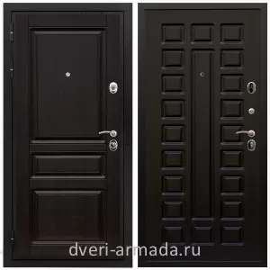 Двери МДФ для квартиры, Дверь входная Армада Премиум-Н МДФ 16 мм ФЛ-243 / МДФ 16 мм ФЛ-183 Венге эконом