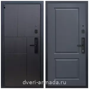 МДФ, Дверь входная Армада Бастион МДФ 16 мм Kaadas S500 / МДФ 16 мм ФЛ-117 Графит нубук