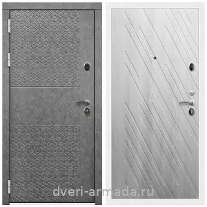 Входные двери с тремя петлями, Дверь входная Армада Престиж Белая шагрень МДФ 16 мм Штукатурка графит ФЛС - 502 / ФЛ-86 Ясень Ривьера Айс