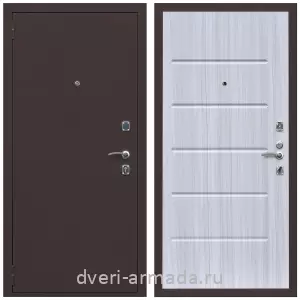 Входные металлические двери в Московской области, Дверь входная Армада Комфорт Антик медь / ФЛ-102 Сандал белый
