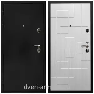 Темные входные двери, Дверь входная Армада Престиж Черная шагрень / МДФ 16 мм ФЛ-57 Белый жемчуг