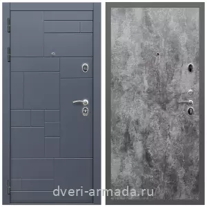 Двери МДФ для квартиры, Дверь входная Армада Аккорд МДФ 10 мм / МДФ 6 мм ПЭ Цемент темный