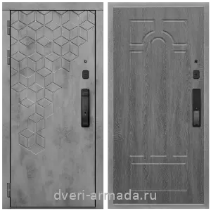 Входные двери Йошкар-Ола, Дверь входная Армада Квадро МДФ 16 мм Kaadas K9 / МДФ 6 мм ФЛ-58 Дуб Филадельфия графит