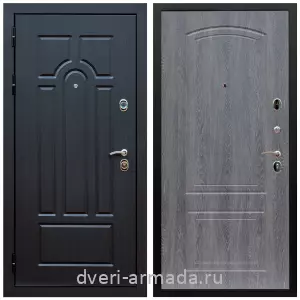 Двери МДФ для квартиры, Дверь входная Армада Эврика МДФ 10 мм ФЛ-58 Венге / МДФ 6 мм ФЛ-138 Дуб Филадельфия графит