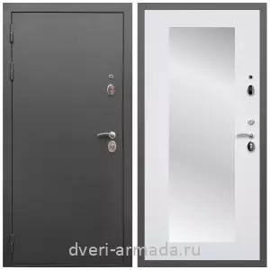 Белые двери с зеркалом, Дверь входная Армада Гарант / МДФ 16 мм ФЛЗ-Пастораль, Белый матовый