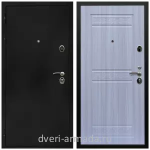 Черные входные двери, Металлическая дверь входная Армада Престиж Черная шагрень / МДФ 10 мм ФЛ-242 Сандал белый