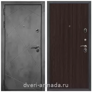 Темные входные двери, Дверь входная Армада Лофт МДФ 16 мм ФЛ-291 Бетон тёмный / МДФ 6 мм ПЭ Венге