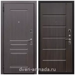 Входные двери МДФ с двух сторон, Дверь входная одностворчатая Армада Экстра ФЛ-243 Эковенгед / ФЛ-102 Эковенге