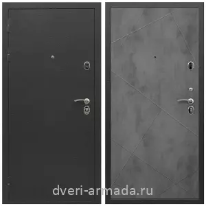 Темные входные двери, Дверь входная Армада Престиж Черный шелк / МДФ 10 мм ФЛ-291 Бетон темный