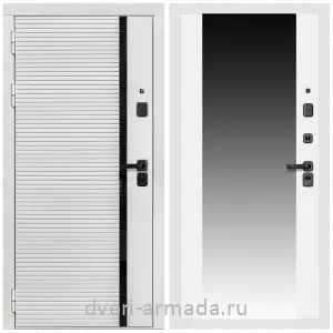 Входные двери с зеркалом МДФ, Дверь входная Армада Каскад WHITE МДФ 10 мм / МДФ 16 мм СБ-16 Белый матовый