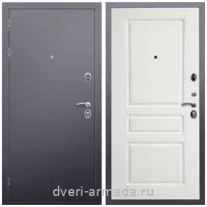 Правые входные двери, Дверь входная Армада Люкс Антик серебро / МДФ 16 мм ФЛ-243 Белый матовый