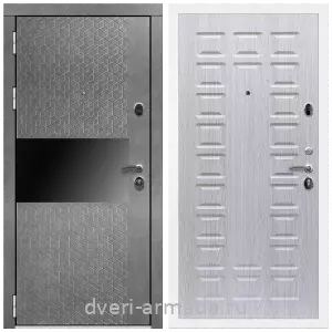 Левые входные двери, Дверь входная Армада Престиж Белая шагрень МДФ 16 мм Штукатурка графит / ФЛ-183 Дуб беленый