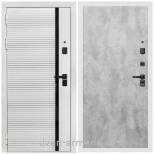 Двери МДФ для квартиры, Дверь входная Армада Каскад WHITE МДФ 10 мм / МДФ 6 мм ПЭ Цемент светлый