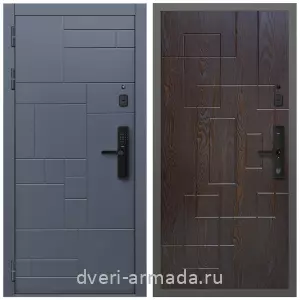 Умная входная смарт-дверь Армада Аккорд Kaadas S500 / МДФ 16 мм ФЛ-57 Дуб шоколад