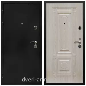 Черные входные двери, Металлическая дверь входная Армада Престиж Черная шагрень / МДФ 16 мм ФЛ-2 Дуб белёный