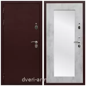 Белые двери с зеркалом, Дверь входная Армада Престиж Антик медь / МДФ 16 мм ФЛЗ пастораль Бетон светлый