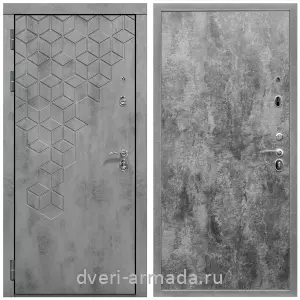 МДФ, Дверь входная Армада Квадро Бетон тёмный / МДФ 6 мм ПЭ Цемент темный