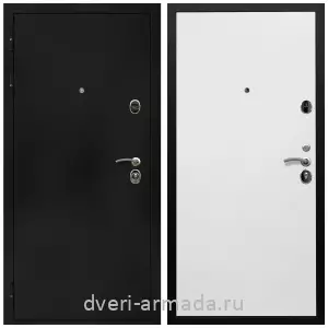 Входные двери толщиной 1.5 мм, Дверь входная Армада Престиж Черная шагрень / Гладкая белый матовый