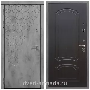 Входные двери Бетон, Дверь входная Армада Квадро МДФ 16 мм Бетон тёмный / МДФ 6 мм ФЛ-140 Венге