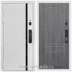 Входные двери 2050 мм, Умная входная смарт-дверь Армада Каскад WHITE Kaadas K9 / МДФ 6 мм ФЛ-138 Дуб Филадельфия графит