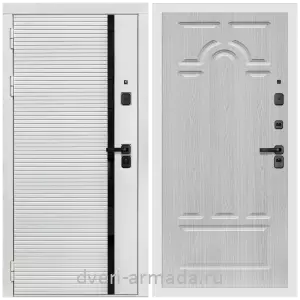 Входные двери толщиной 1.2 мм, Дверь входная Армада Каскад WHITE МДФ 10 мм / МДФ 16 мм ФЛ-58 Дуб белёный