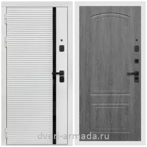 Дверь входная Армада Каскад WHITE МДФ 10 мм / МДФ 6 мм ФЛ-58 Дуб Филадельфия графит