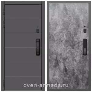 Входные двери 2050 мм, Дверь входная Армада Роуд МДФ 10 мм Kaadas K9 / МДФ 6 мм ПЭ Цемент темный