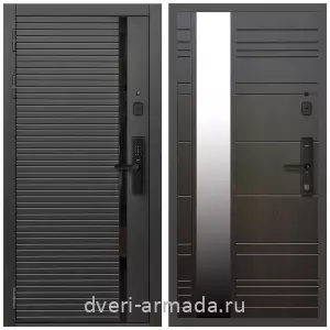Входные двери 2050 мм, Умная входная смарт-дверь Армада Каскад BLACK МДФ 10 мм Kaadas S500 / МДФ 16 мм ФЛЗ-Сити Венге