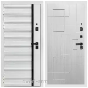Дверь входная Армада Каскад WHITE МДФ 10 мм / МДФ 16 мм ФЛ-57 Белый жемчуг