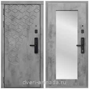 Входные двери 2050 мм, Дверь входная Армада Квадро МДФ 16 мм Kaadas S500 /  МДФ 16 мм ФЛЗ-пастораль, Бетон темный