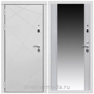 МДФ гладкая, Дверь входная Армада Тесла МДФ 16 мм / МДФ 16 мм СБ-16 Сандал белый