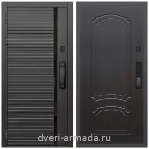 Входные двери 2050 мм, Умная входная смарт-дверь Армада Каскад BLACK МДФ 10 мм Kaadas K9  / МДФ 6 мм ФЛ-140 Венге