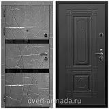 Дверь входная Армада Престиж Черная шагрень Торос графит / ФЛ-2 Венге