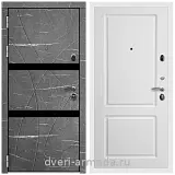 Дверь входная Армада Престиж Белая шагрень Торос графит / ФЛ-117 Белый матовый