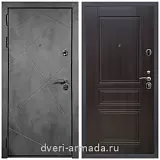 Входные двери Бетон, Дверь входная Армада Лофт ФЛ-291 Бетон тёмный / ФЛ-243 Эковенге