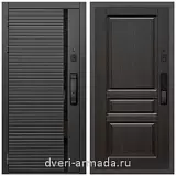 Умная входная смарт-дверь Армада Каскад BLACK МДФ 10 мм Kaadas K9 / ФЛ-243 Венге