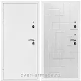 Дверь входная Армада Оптима Белая шагрень / ФЛ-57 Белый жемчуг