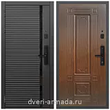 Умная входная смарт-дверь Армада Каскад BLACK МДФ 10 мм Kaadas S500  / ФЛ-2 Мореная береза