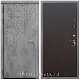 Дверь входная Армада Квадро Бетон тёмный / ПЭ Венге