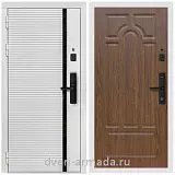 Умная входная смарт-дверь Армада Каскад WHITE МДФ 10 мм Kaadas S500 / ФЛ-58 Мореная береза