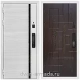 Умная входная смарт-дверь Армада Каскад WHITE МДФ 10 мм Kaadas K9 / МДФ 16 мм ФЛ-57 Дуб шоколад