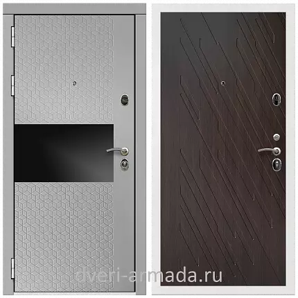 Дверь входная Армада Престиж Белая шагрень МДФ 16 мм Милк рикамо софт / ФЛ-86 Венге структурный