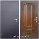 Входные двери 960 мм, Дверь входная Армада Люкс Антик серебро / ФЛ-2 Морёная береза из металла в кирпичный дом с порошковой окраской