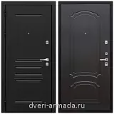 Дверь входная надежная Армада Экстра ФЛ-243 Черная шагрень / ФЛ-140 Венге с зеркалом