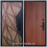 Умная входная смарт-дверь Армада Ламбо МДФ 10 мм Kaadas S500 / ПЭ Итальянский орех