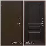 Непромерзающие входные двери, Дверь входная стальная уличная в дом Армада Термо Молоток коричневый/ ФЛ-243 Венге утепленная минватой