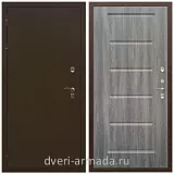 Двери в деревянный дом, Дверь входная уличная в дом Армада Термо Молоток коричневый/ ФЛ-39 Дуб филадельфия графит с панелями МДФ