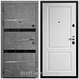 Дверь входная Армада Престиж Черная шагрень Торос графит / ФЛ-117 Белый матовый