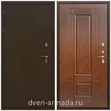 Входные двери для подъезда, Дверь входная утепленная для загородного дома Армада Термо Молоток коричневый/ ФЛ-2 Мореная береза